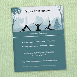 Flyer Yoga Poses & Paisagem - Instrutor Yoga