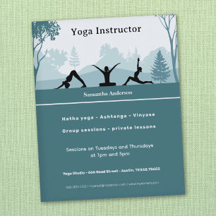 Flyer Yoga Poses & Paisagem - Instrutor Yoga