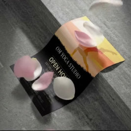 Flyer YOGA Studio Open House Sunset Moon Salutose