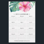 Flyers Pink Tropical Flower 2025 Calendar<br><div class="desc">Promova sua empresa ou butique com esses calendários 2025 projetados de forma elegante! Apresentando uma charmosa cor d'água, flor de hibisco tropical e folha de palma monstera em tons de rosa e verde, estas designs personalizáveis são perfeitas para destacar sua pequena empresa, eventos futuros ou promoções especiais ao longo do...</div>