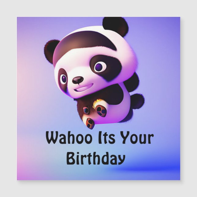 Flying Baby Panda, Magneto Card (Frente)