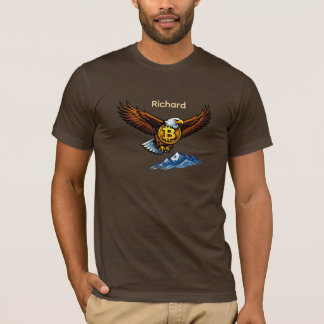 Flying Eagle Bitcoin Trader T-Shirt Custom Name