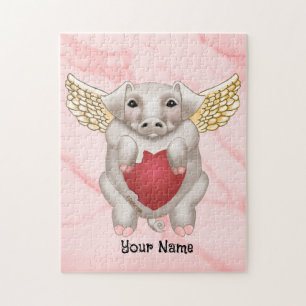 Flying Pig Love Jigsee Quebra-cabeça