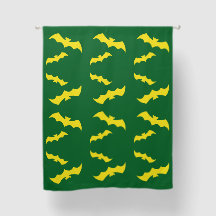 Flying Yellow Halloween Bats