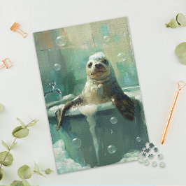 Foca Fofa no Banho de Espuma Quebra-Cabeça