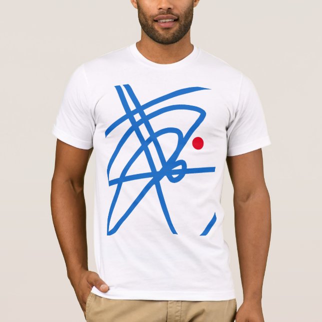 Foco da vida Abstrato-Art Red Dot Shirt Top (Frente)