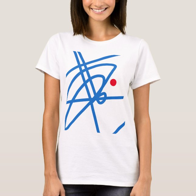 Foco da vida Abstrato-Art Red Dot Shirt Top (Frente)