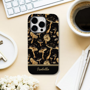 Fofo Cogumelo Preto e Dourado Personalizado
