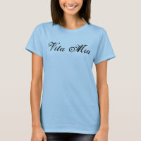 fofo italiano Vita mia minha design de camiseta do