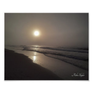 Foggy Morning no Impressão de Foto de Praia