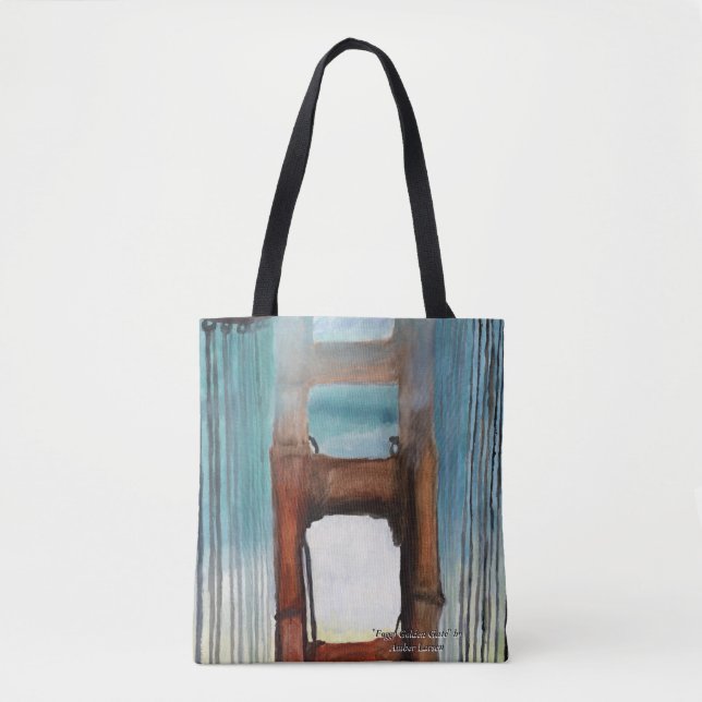 "Foggy Ouro Gate", por AlarsenArtist Tote Bag (Frente)