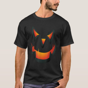 FOGO ASSUSTADOR DE CAMPKIN FACE Halloween T Camisa