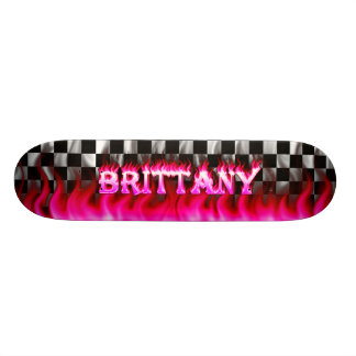Fogo do rosa do skate de Brittany e projeto das
