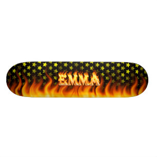 Fogo do skate de Emma e projeto das chamas