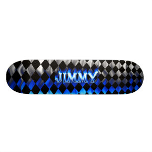 Fogo do skate de Jimmy e design azuis das chamas