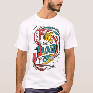 "Fogo e Sangue: Design de Camiseta de Arroz e Arre