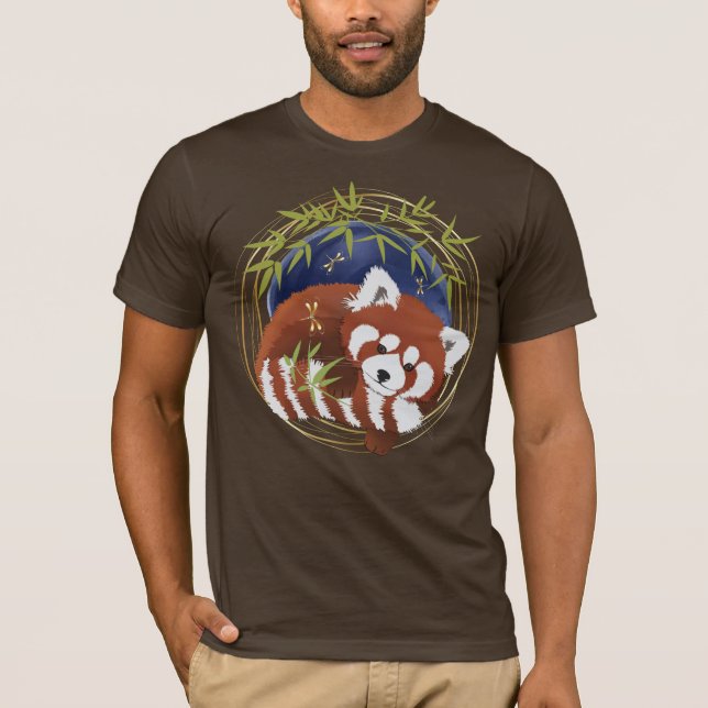 FOGO FOX Red Panda Mens Camisas (Frente)