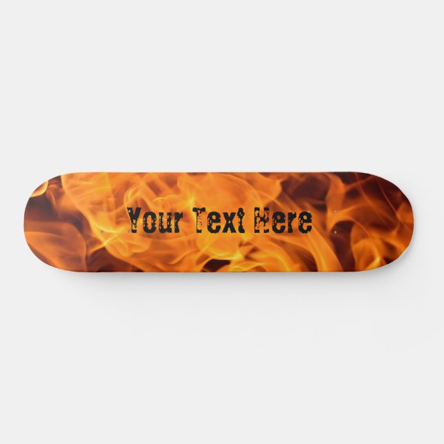 Fogo Personalizado! Flames Skate Deck Skateboard/W (Horz)