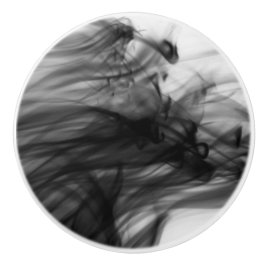 Fogo preto mim botão cerâmico pelo artista C.L.