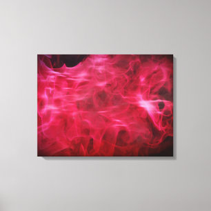 Fogo Rosa Quente e Arte Canvas Fumante