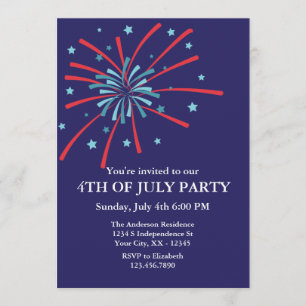 Fogos-de-artifício 4ns do convite de festas de