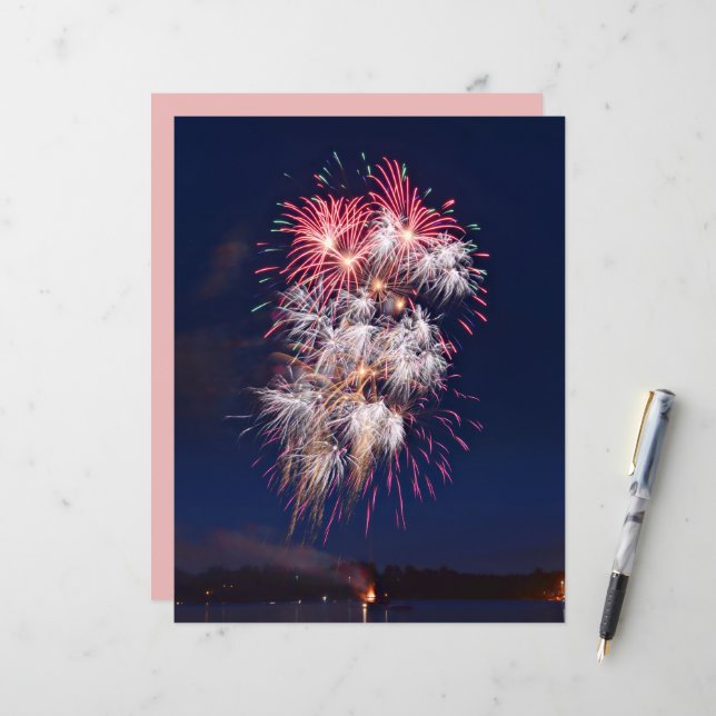 Fogos De Artifício Dia 4 De Julho De Independência (Frente/Verso In Situ)