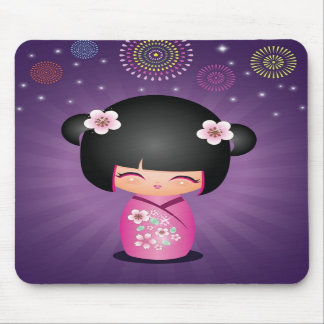 Fogos-de-artifício Mousepad de Kokeshi Cutie