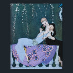 Fogos de artifício na Poster de Arte de Paris<br><div class="desc">Fogos de artifício na poster de Arte de Paris. Uma ilustração de arte de Georges Barbier. Os fogos de artifício em Paris apresentam uma cena romântica que mostra uma mulher com um vestido azul que se debruça amavelmente sobre os braços de um jovem com um smoking. A mulher levanta um...</div>