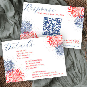 Fogos de Artifício & Para Sempre RSVP & Cartões de
