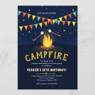 Fogueira e Convite de Marshmallows