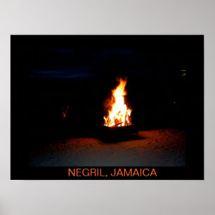 Fogueira Negril, impressão de Jamaica