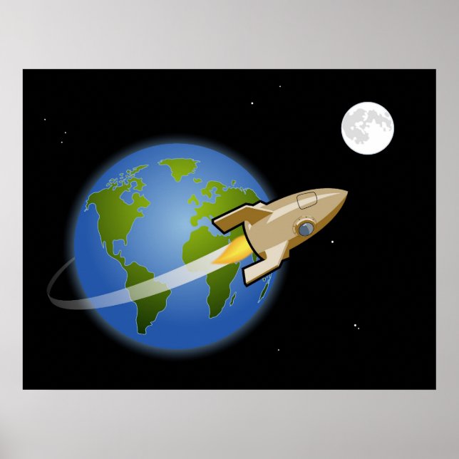 Foguete até a Lua - Poster (Frente)