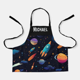 Foguete Exterior Personalizado Kids Apron