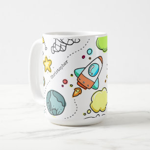 Foguetes de espaço para astronautas, caneca person