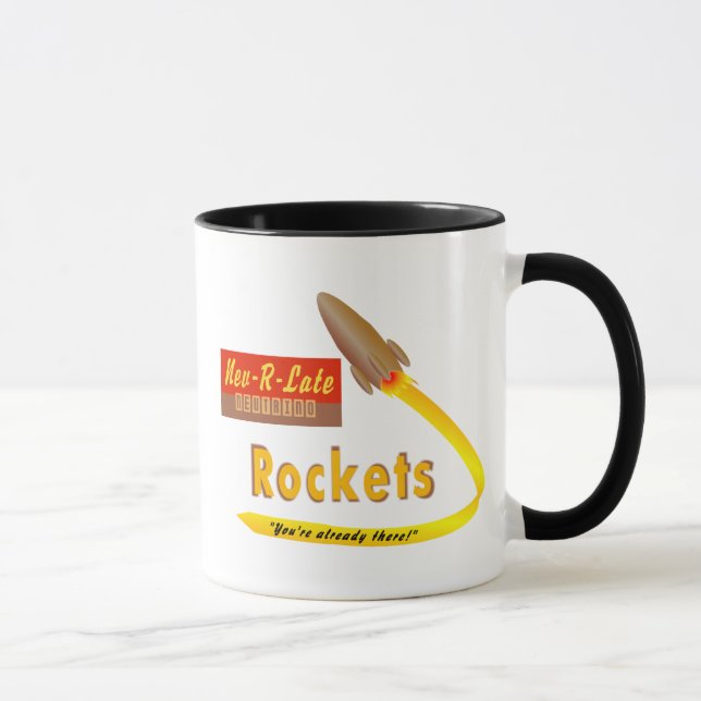 Foguetes Neutrino Nev-R-Late - caneca retrô (Direita)