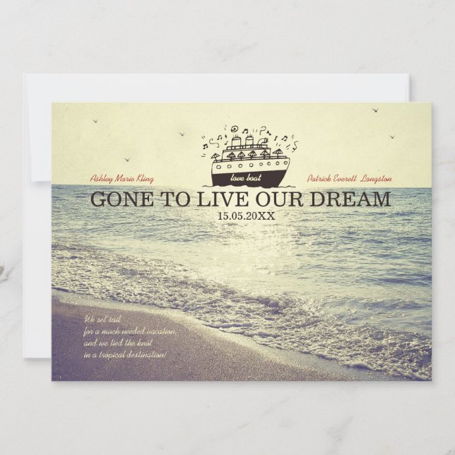 Foi viver nosso sonho - Convite de casamento (Frente)