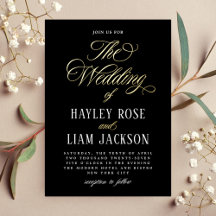 Foil Formal Weding Typografia Foil Invitation