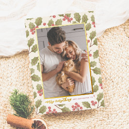 Foil Real | Feliz Tudo Natal Foto Holly