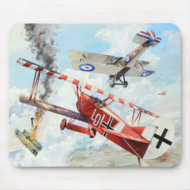 FOKKER D. VII MOUSEPAD DE WWI ERNST UDET (Frente)