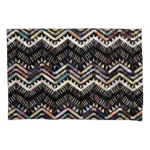 Folclore geométrico Ikat, padrão asteca tribal.