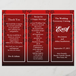Folder Floral Red do Programa de Casamento