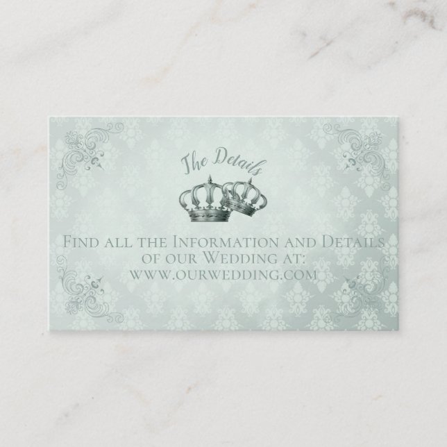 Folga de Seda - Cartão Detalhado de Casamento (Frente)