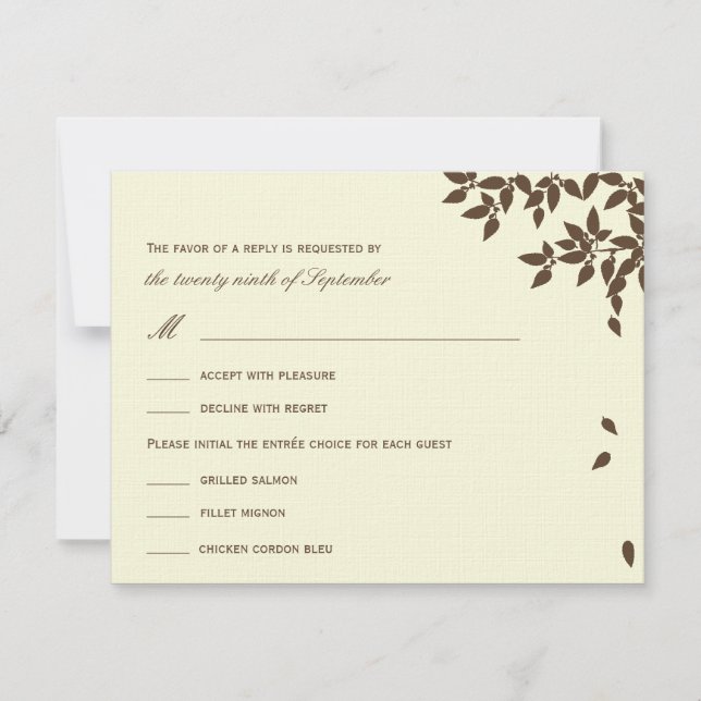 Folga Folga RSVP/Placas de Resposta de Casamento ( (Frente)