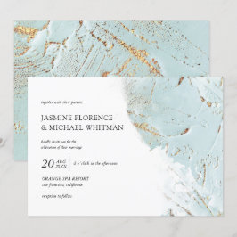 folha azul texturizada Folha de ouro azul Convite 