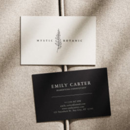 Folha Botânica Moderna Cartão de visita