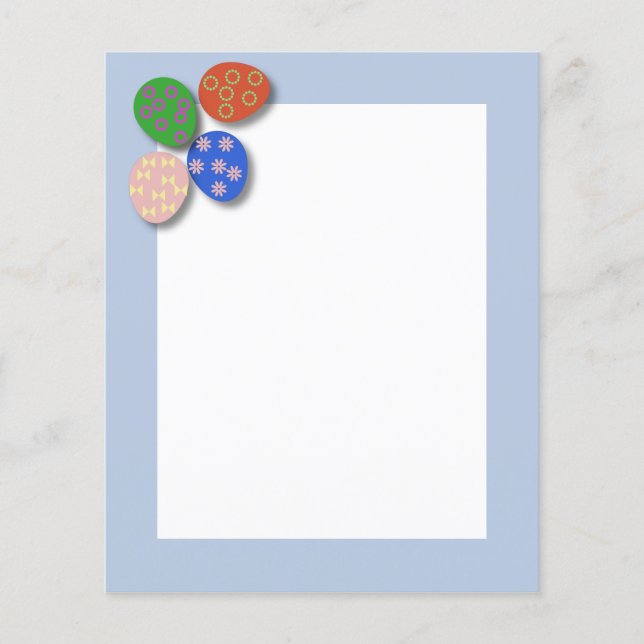 Folha Colorida de Ovos de Páscoa (Frente)