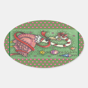 Folha das ETIQUETAS do NATAL do FLAMINGO do ROSA