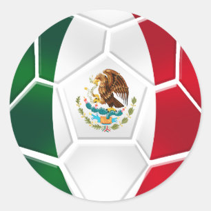 Folha de 20 etiquetas modernas mexicanas da bola