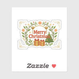 Folha de adesivos Beijo-Corte Feliz de Natal