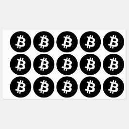 Folha de Adesivos Bitcoin